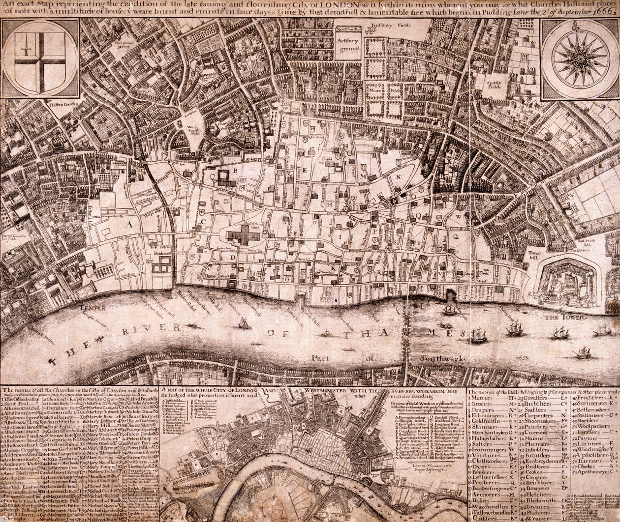 London térkép, 1666 alkotó: RP