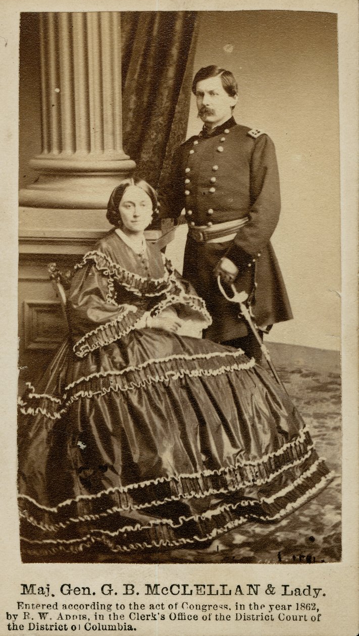 George B. McClellan, vezérőrnagy (Unió) és Ellen Mary Marcy alkotó: R.W. Addis