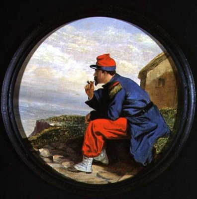 Egy francia katona portréja alkotó: R.W. Davids