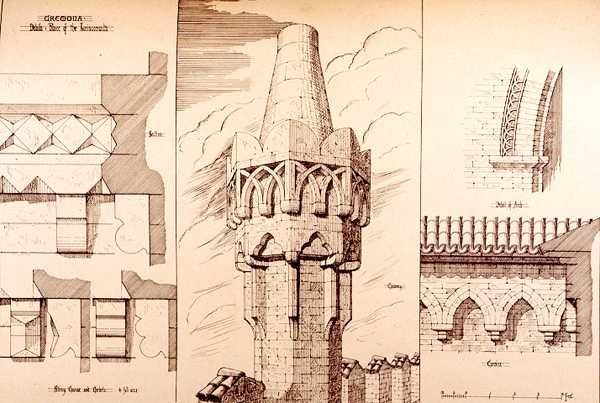 Jogtanácsosok Palotája, Cremona, Olaszország, 1292-ben épült, „Példák Franciaország és Olaszország városi, kereskedelmi és utcai építészetére a 12-15. századtól” alkotó: R. Anderson
