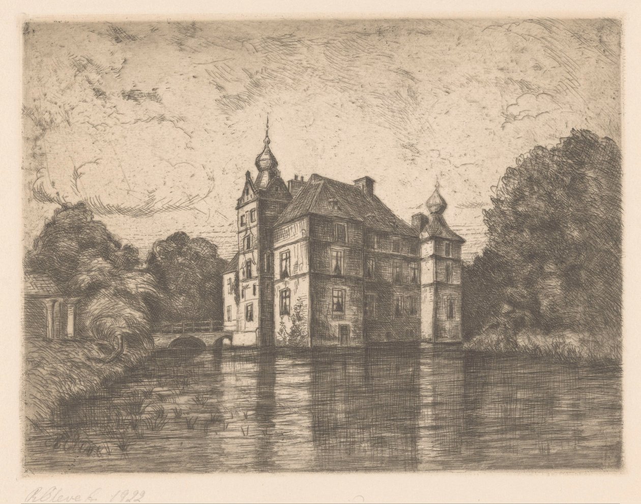 Castle De Cannenburgh (eredeti cím a tárgyon) alkotó: R. Cleve (signed by artist)