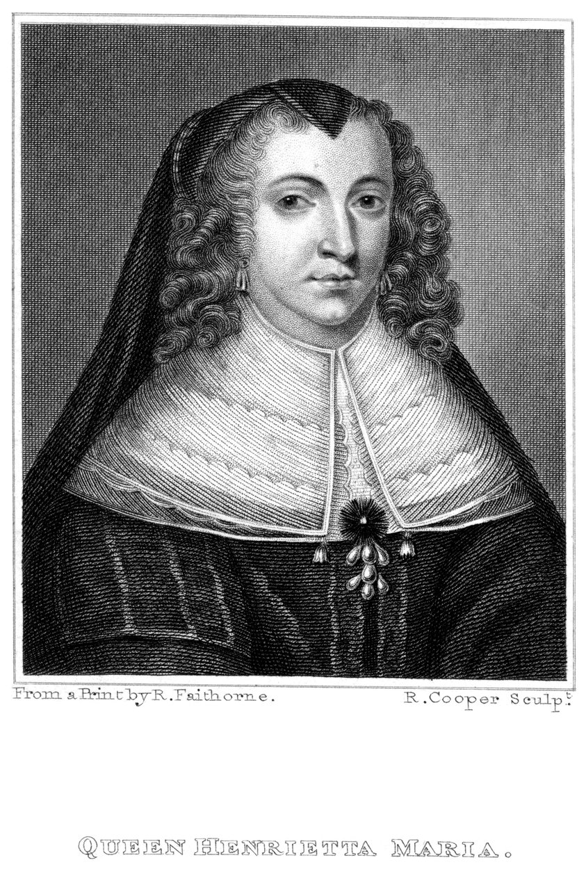 Henrietta Mária 1609-1669. I. Károly király hitvese 1600-1649, XIX. alkotó: R. Cooper