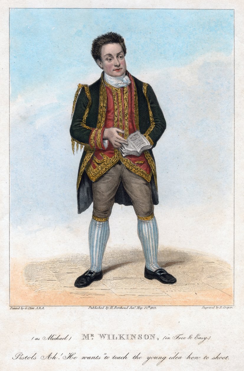 Wilkinson úr Michael szerepében a Szabadon és egyszerűen, 1822-ben. alkotó: R. Cooper