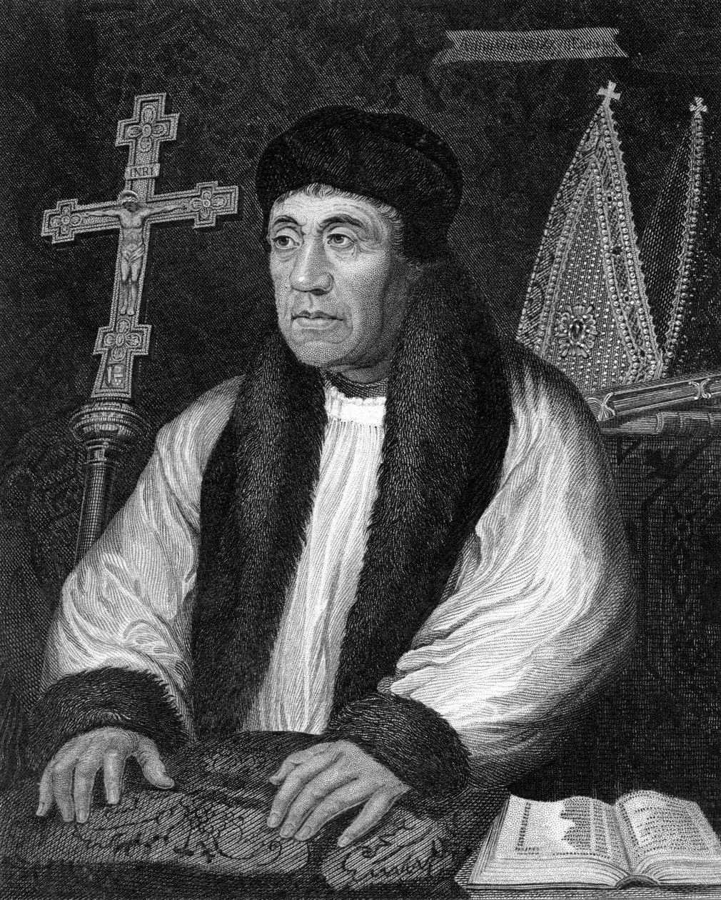 William Warham 1450-1532, Canterbury érseke, 1824. alkotó: R. Cooper