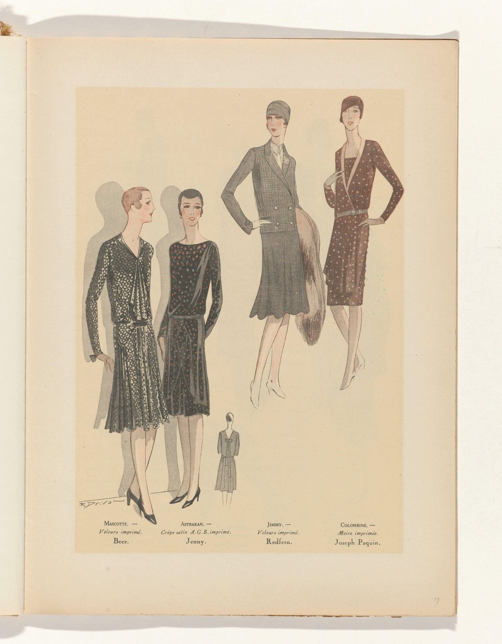 Művészet – Íz – Szépség, A női elegancia szórólapjai, 1928. november, 99. szám, 9. évf., p. 19 alkotó: R. Drivon