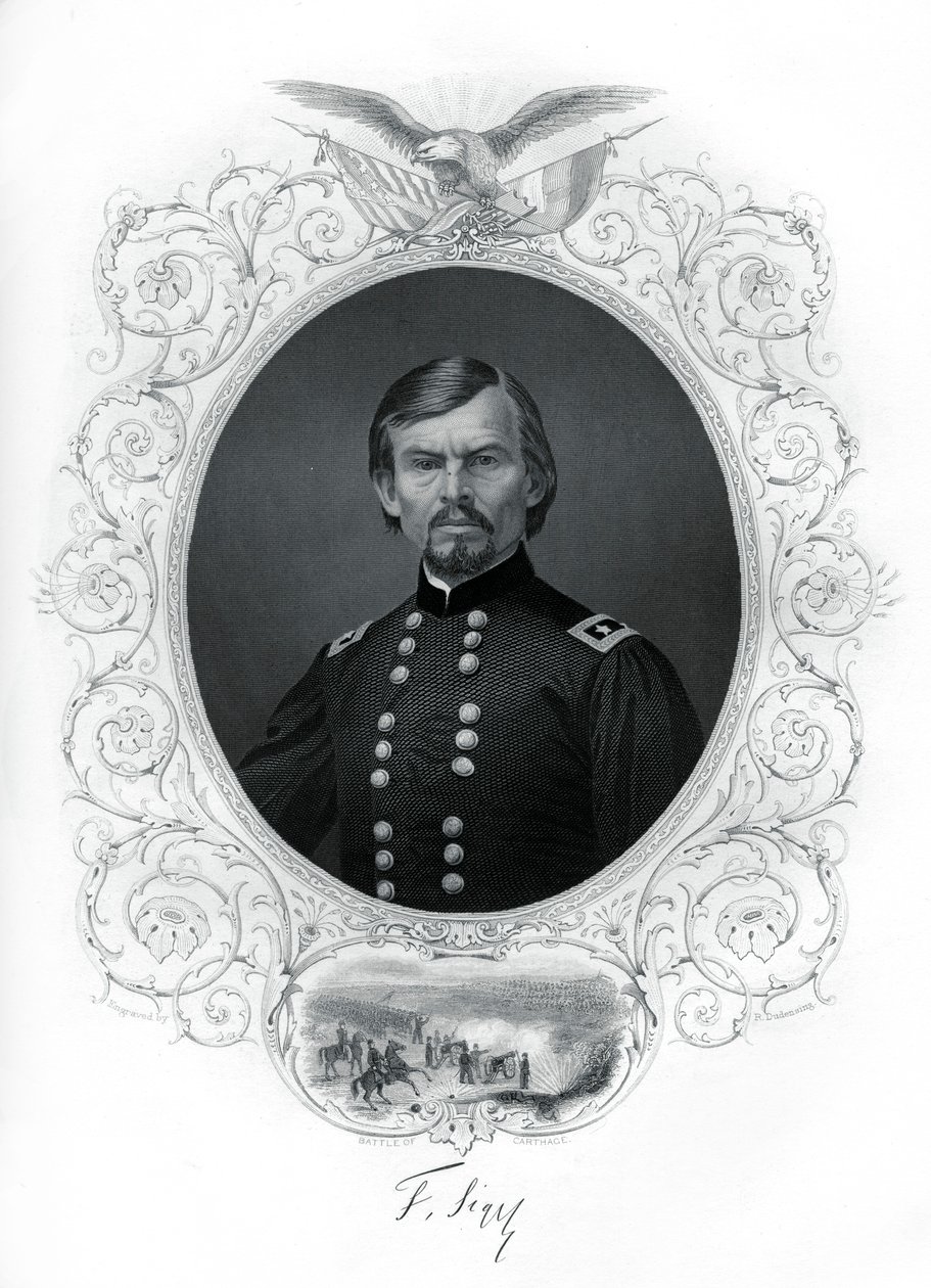 Franz Sigel tábornok, az amerikai polgárháború uniós tábornoka, 1862-1867. alkotó: R. Dudensing