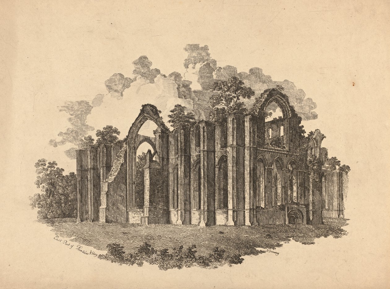 Fountains Abbey keleti része alkotó: R. Dunning