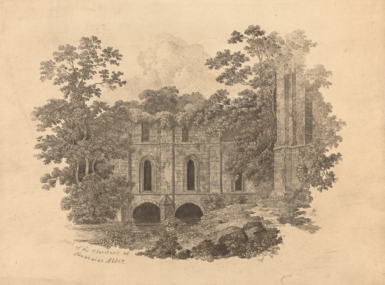 A Fountains Abbey kolostorának része alkotó: R. Dunning