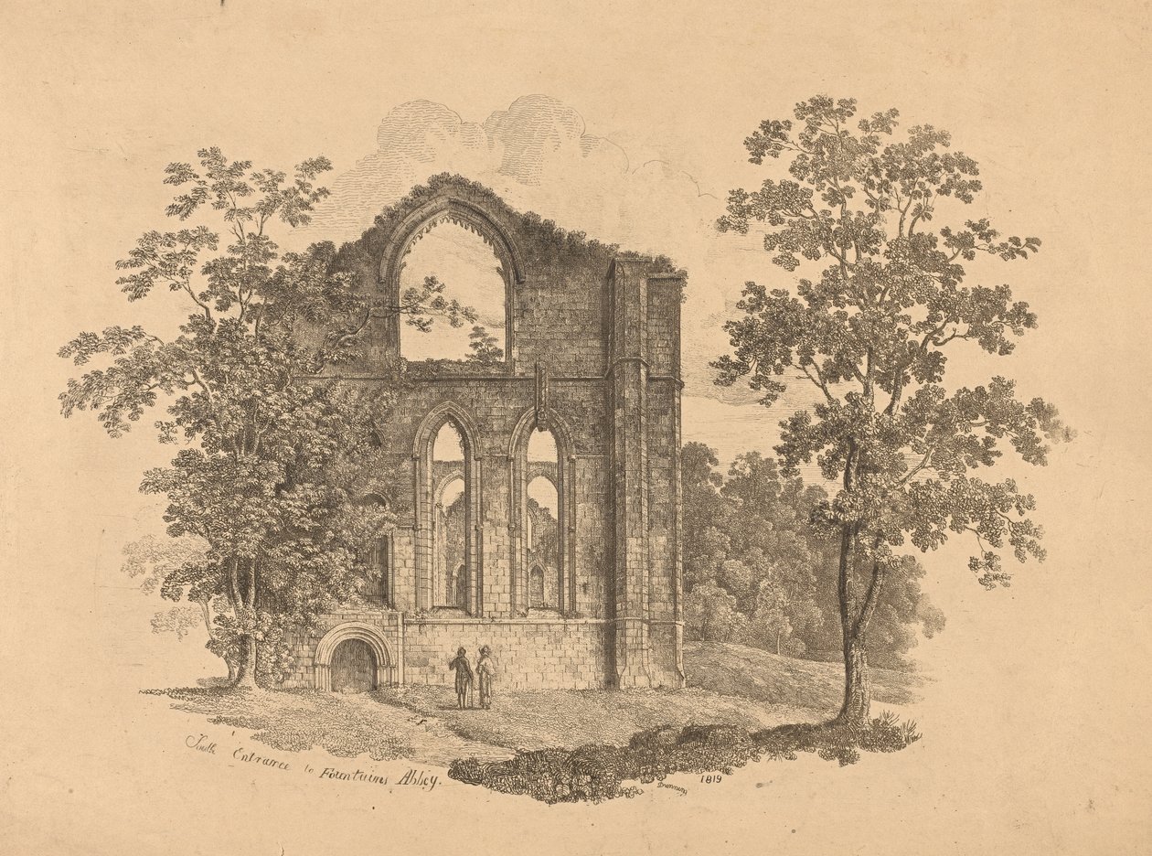 A Fountains Abbey déli bejárata alkotó: R. Dunning