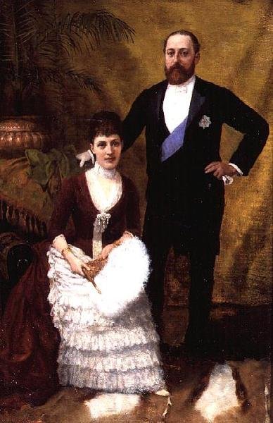 VII. Edward király (1841-1910) és felesége, Alexandra királyné (1844-1925) 1887 (olaj, vászon) alkotó: R. Forester
