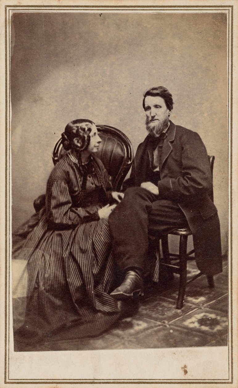 Férfi és nő portréja,c. 1863 (fotó) alkotó: R. Mrs. Geer