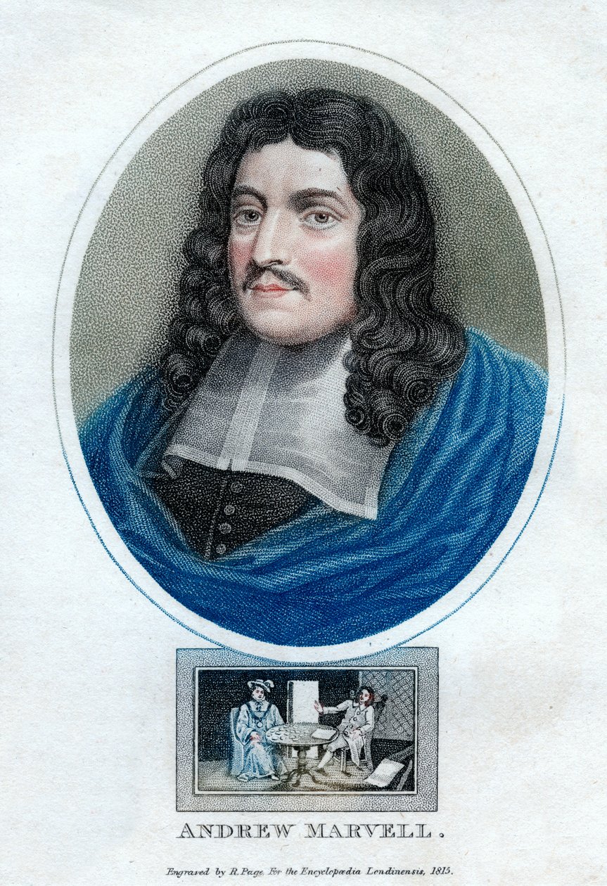 Andrew Marvell angol metafizikai költő, 1815. alkotó: R. Page