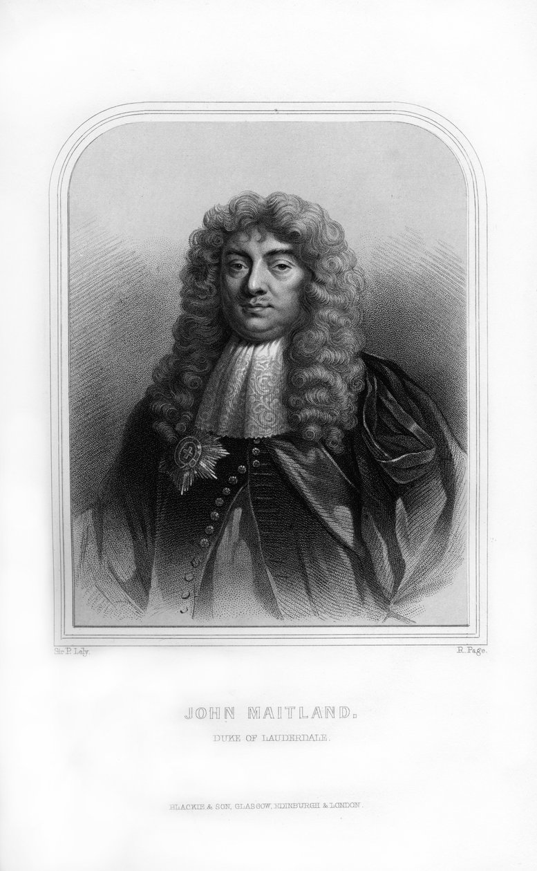 John Maitland, Lauderdale első hercege, skót politikus, 1870. alkotó: R. Page