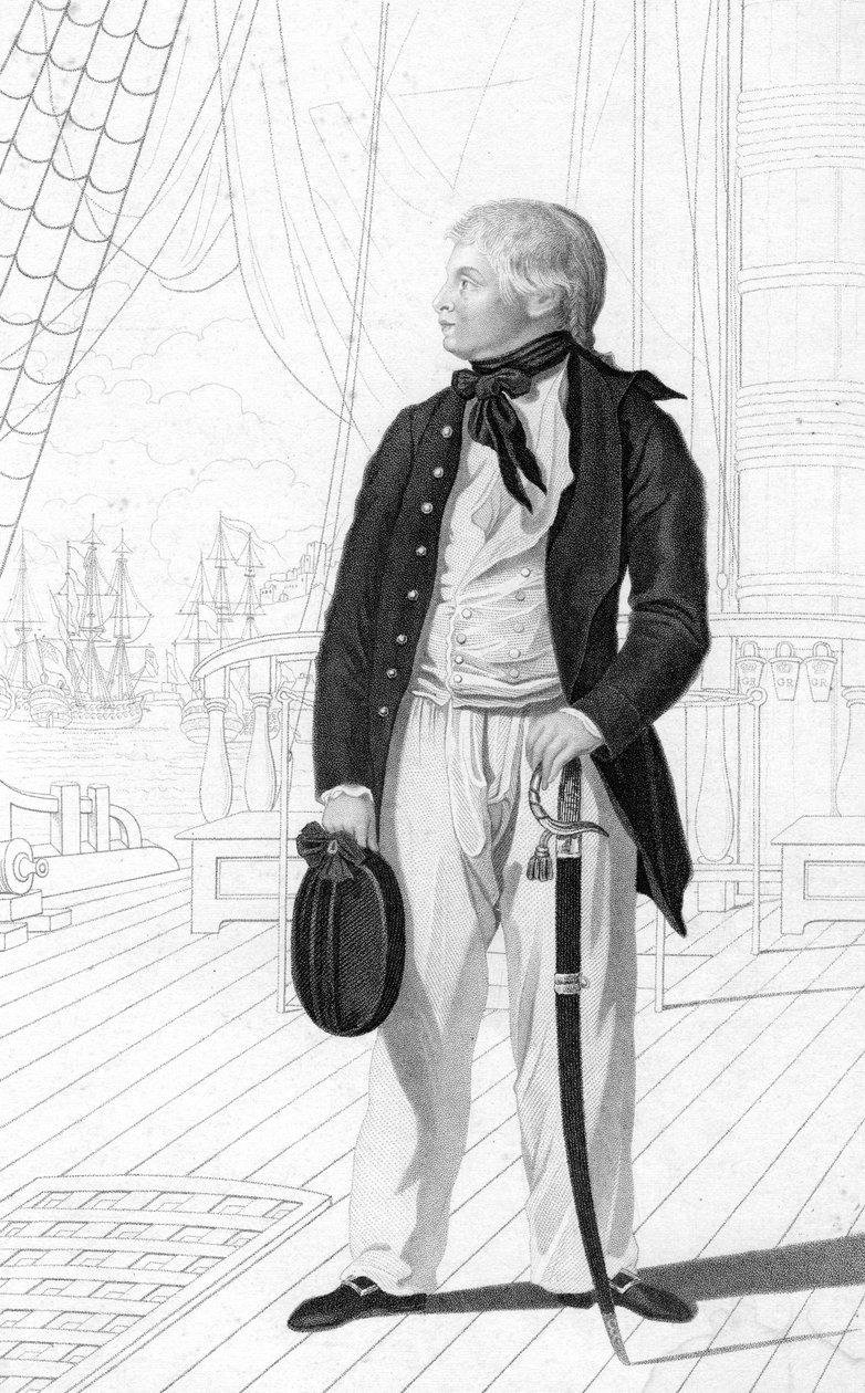 William Henry herceg középhajósként a Prince George fedélzetén, 1831. alkotó: R. Page