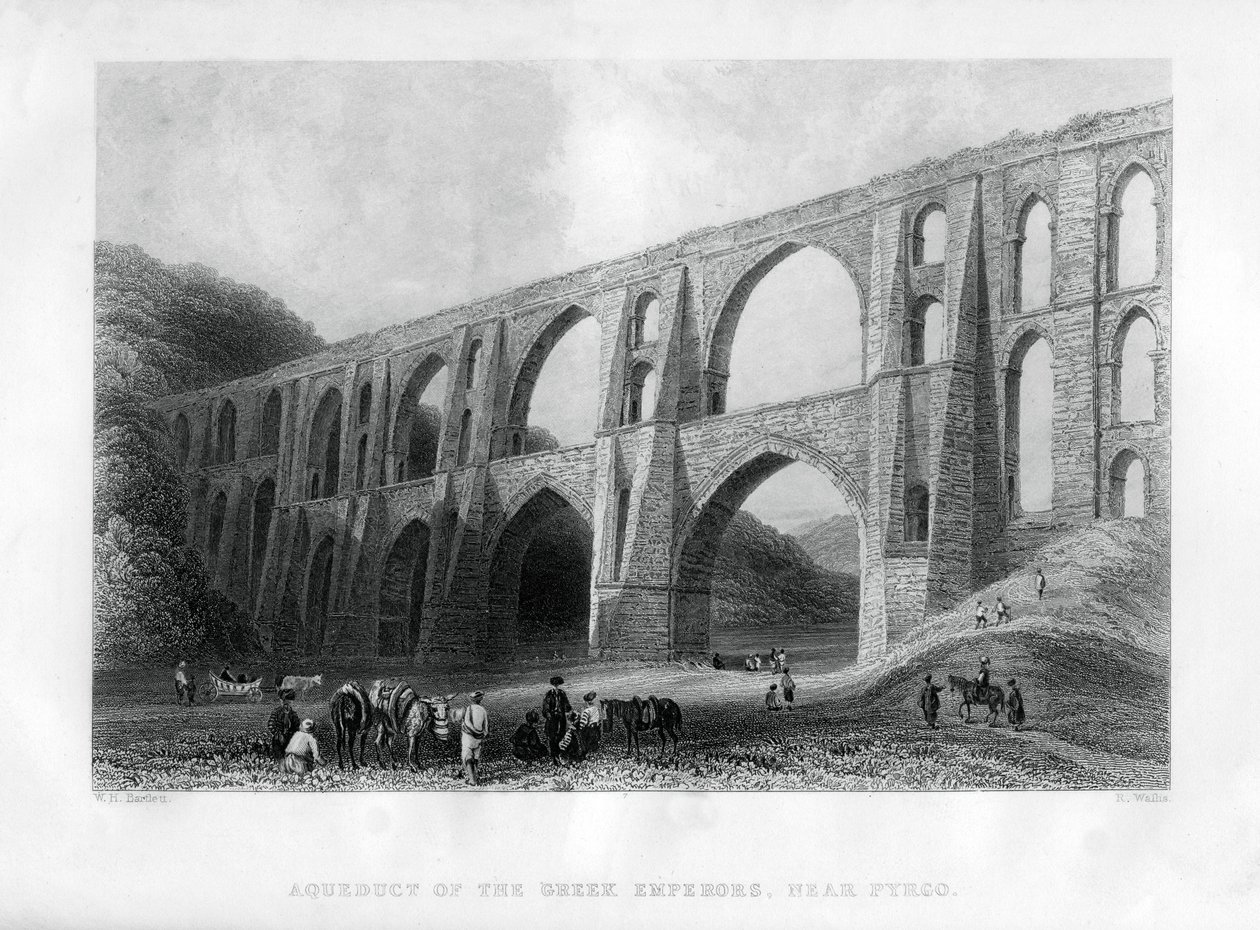 A görög császárok vízvezetéke, Pyrgo közelében, Törökországban, 1886. alkotó: R. Wallis