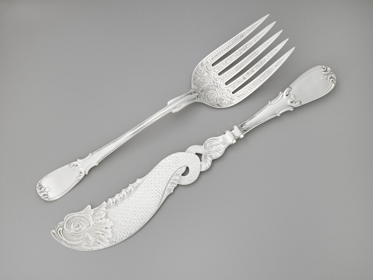 Halvilla és kés, c. 1835-1845 (ezüst) alkotó: R. and W. Wilson