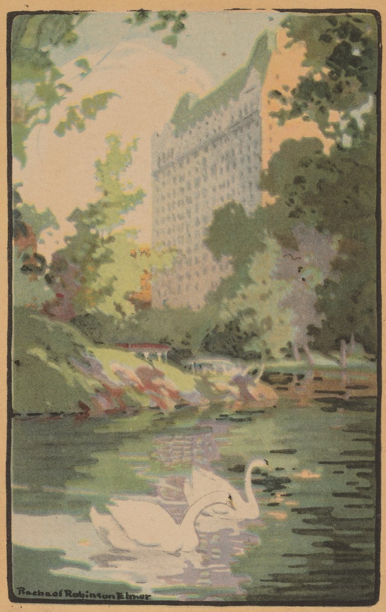 Hotel Plaza a Central Parkból, 1914. alkotó: Rachael Robinson Elmer