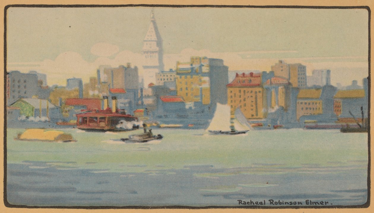 New York a 34. utcai kompról, 1914. alkotó: Rachael Robinson Elmer