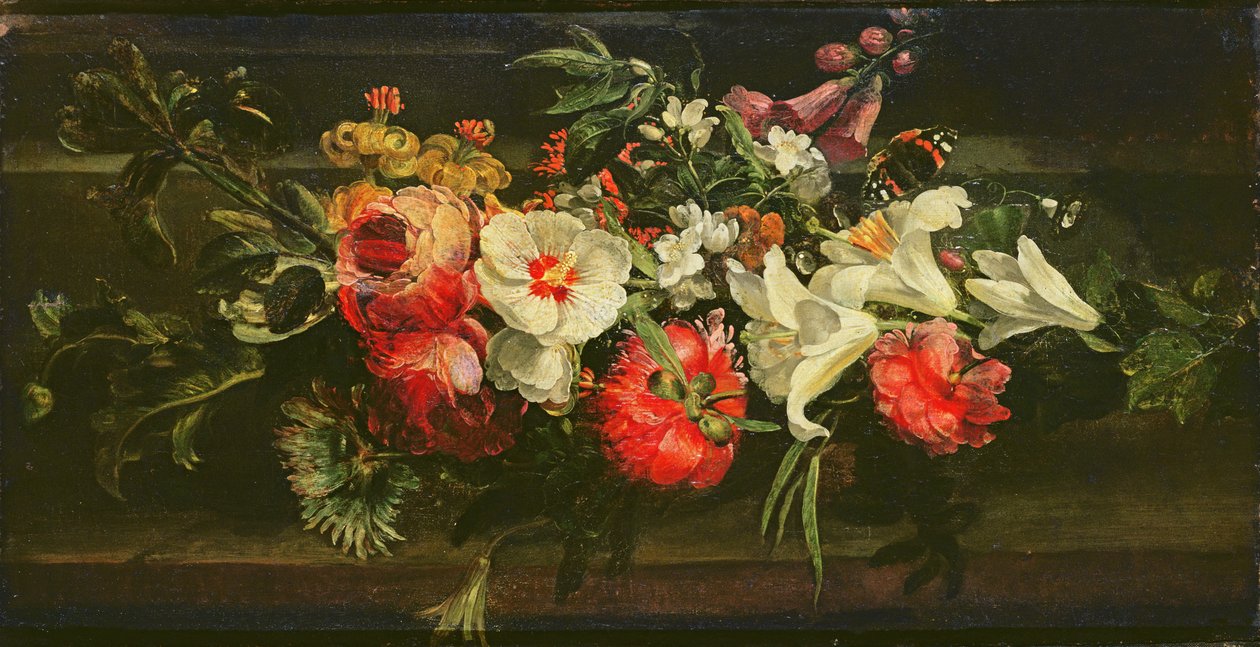 Csendélet rózsákkal, liliomokkal és más virágokkal alkotó: Rachel Ruysch