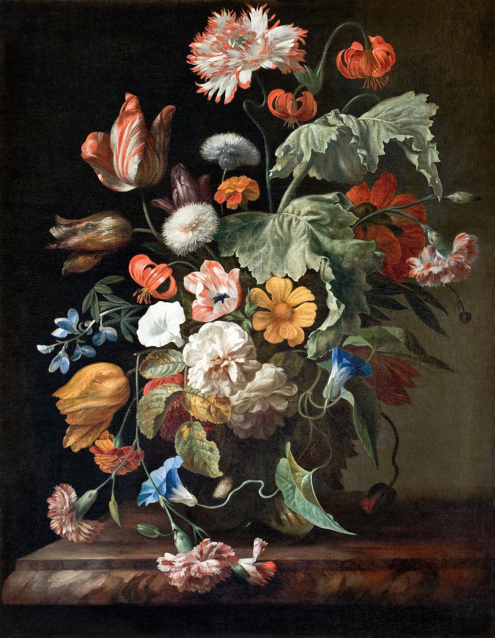 Csendélet virágokkal, 1700 körül (olaj, vászon) alkotó: Rachel Ruysch