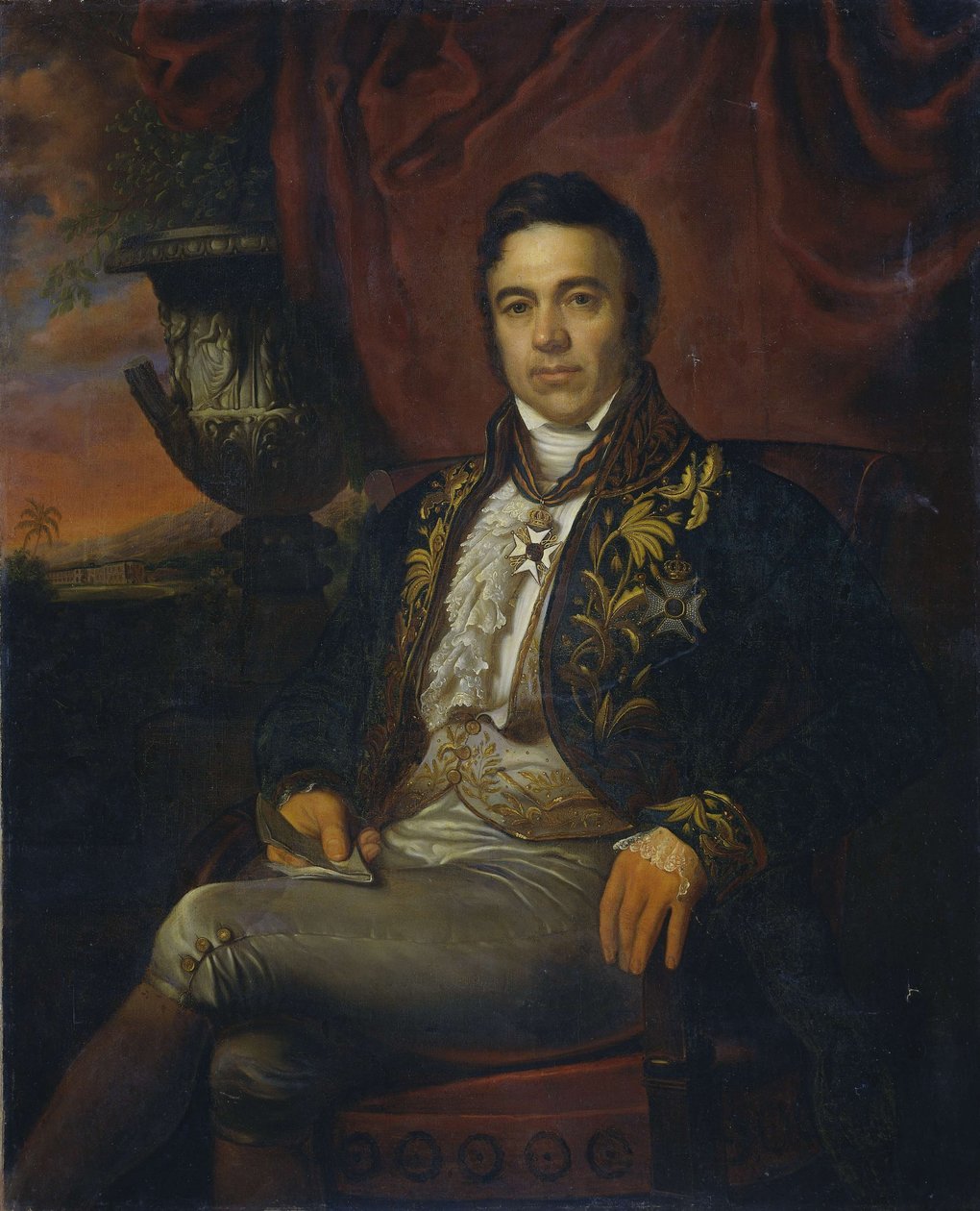 Jean Chrétien Baud (1789-1859) arcképe alkotó: Raden Saleh