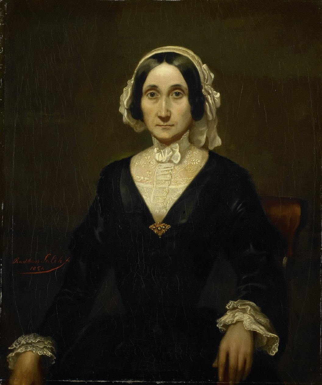 Mrs. portréja W.J.S. van Alphen, van Reede van Oudtshoorn bárónő alkotó: Raden Sarief Bastaman Saleh