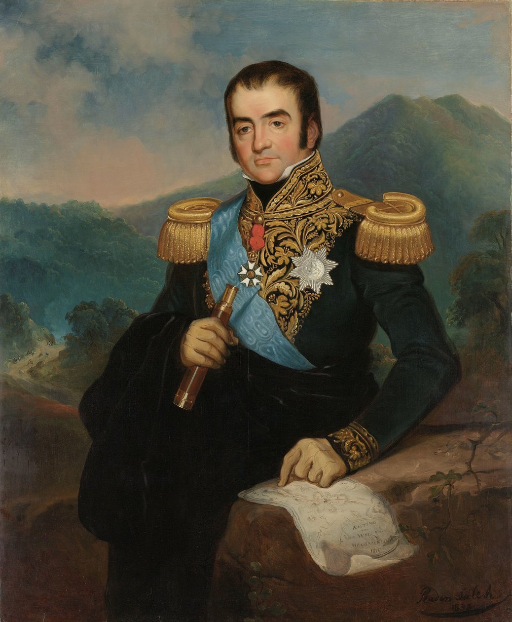 Herman Willem Daendels, Holland Kelet-India főkormányzójának posztumusz portréja alkotó: Raden Sarief Bastaman Saleh