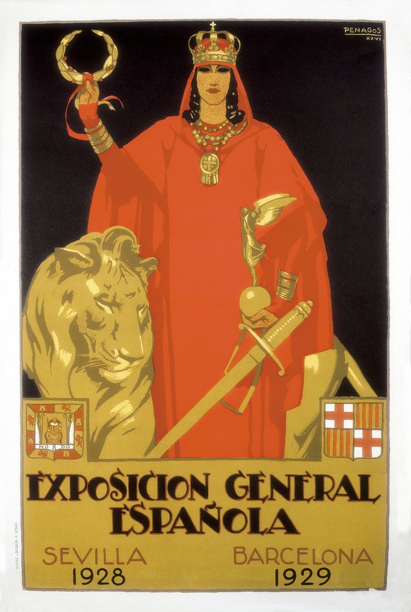 Exposicion General Espanola, Sevilla 1928 - Barcelona 1929 (plakát) alkotó: Rafael de Penagos