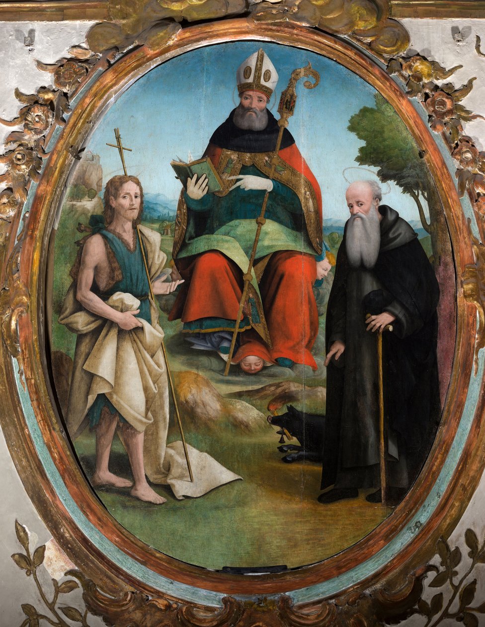 Szent Ágoston-oltárkép (Galleani-oltárkép), 1522 körül (tempera, tábla) alkotó: Raffaele De (fl.1514 1573) Pancalino