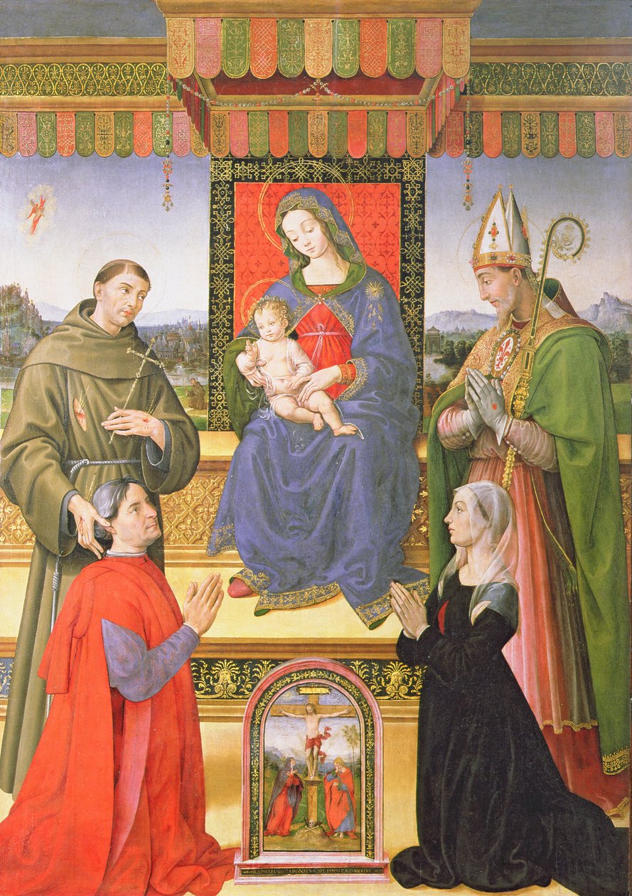 Madonna és gyermeke szentekkel alkotó: Raffaellino del Garbo