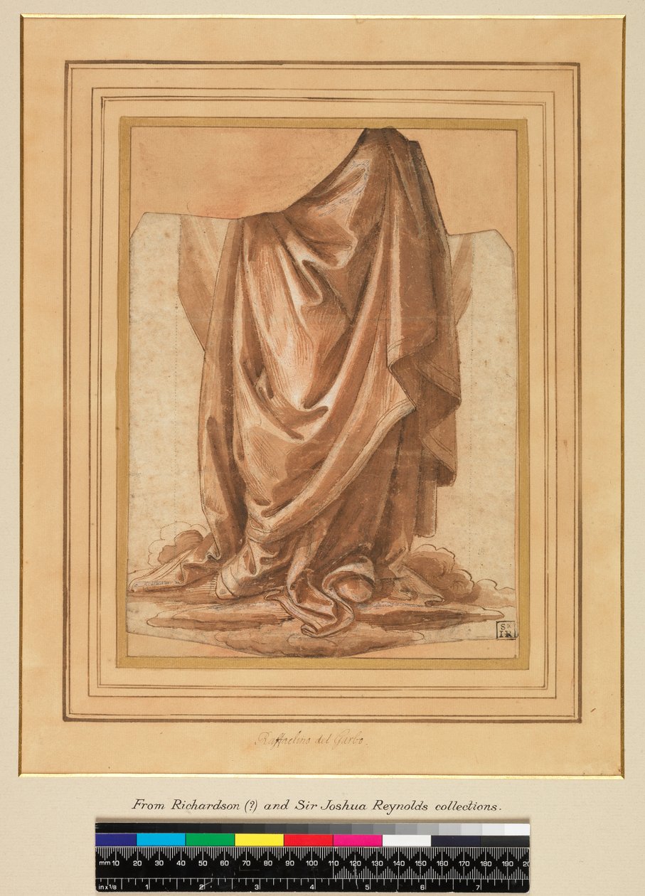 Drapéria-tanulmány, 1524 előtt alkotó: Raffaellino del Garbo
