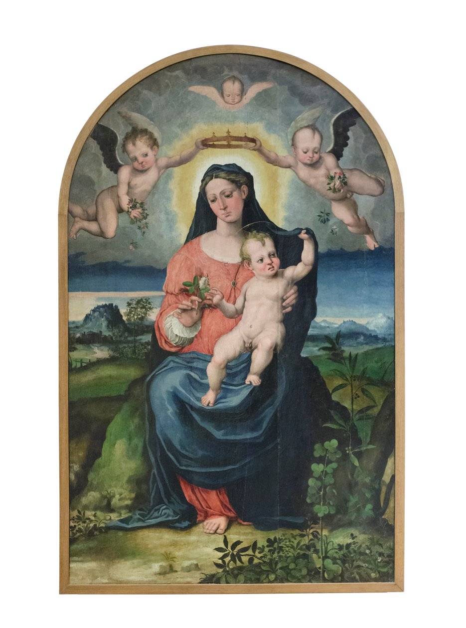 Madonna a gyermekkel, 1543 előtt (olaj, tábla) alkotó: Raffaellino di Michelangelo (16th century)