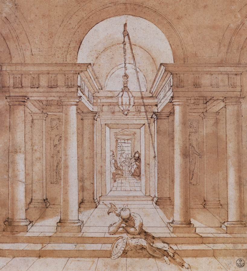 Katona Szent Péter sejtje előtt alkotó: Raffaello Sanzio Raphael