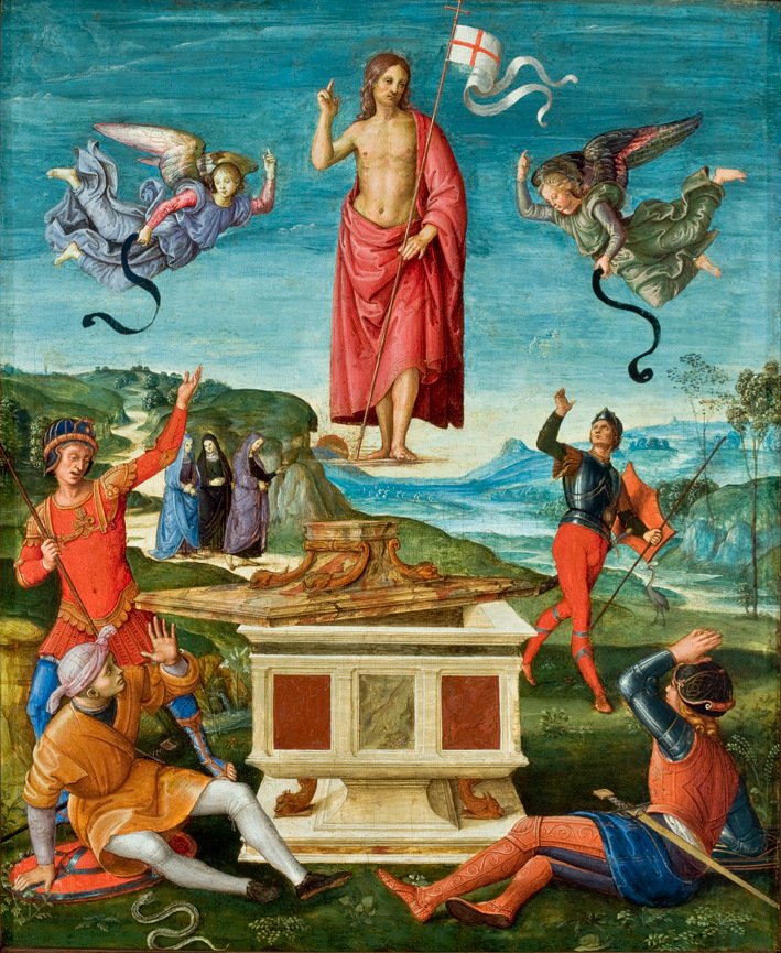 Krisztus feltámadása alkotó: Raffaello Sanzio Raphael