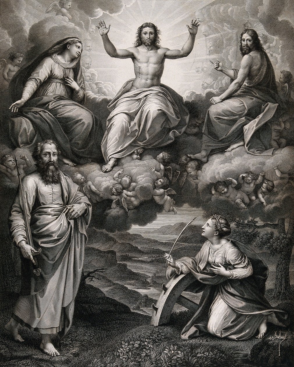 Krisztus Szent Pál apostollal alkotó: Raffaello Sanzio Raphael