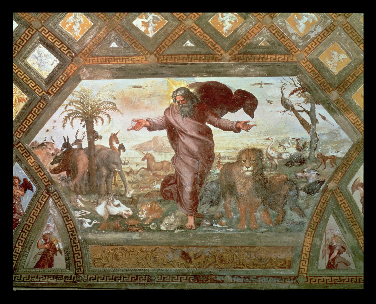 A Földet teremtő Isten alkotó: Raffaello Sanzio Raphael