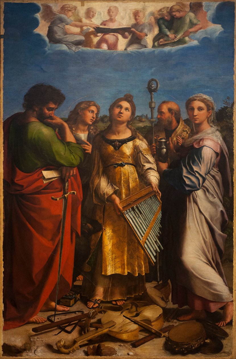 Szent Cecilia eksztázisban Pálral alkotó: Raffaello Sanzio Raphael