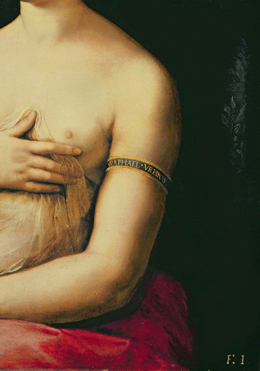 La Fornarina, 1516 körül (panel) (68213 részlet) alkotó: Raffaello Sanzio Raphael