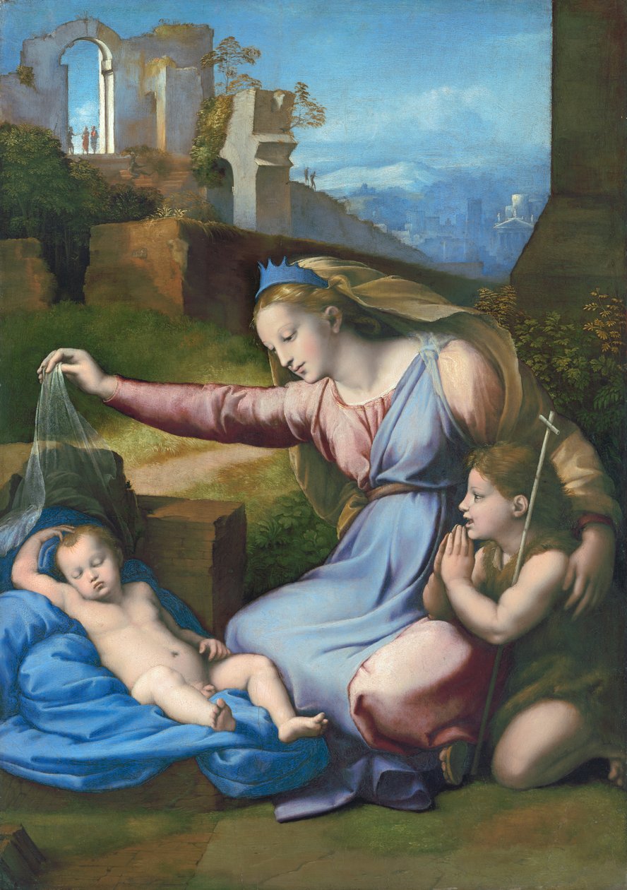 A Szűz a fátyolban alkotó: Raffaello Sanzio Raphael