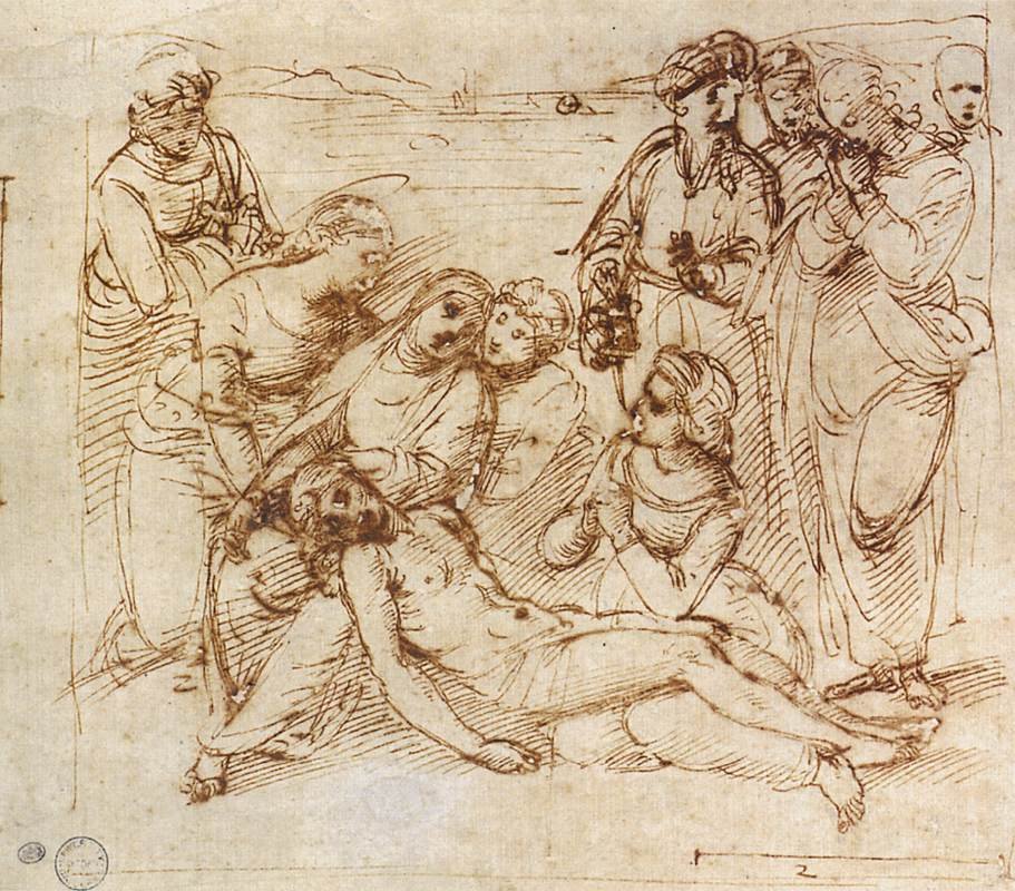 Siratójelenet alkotó: Raffaello Sanzio Raphael