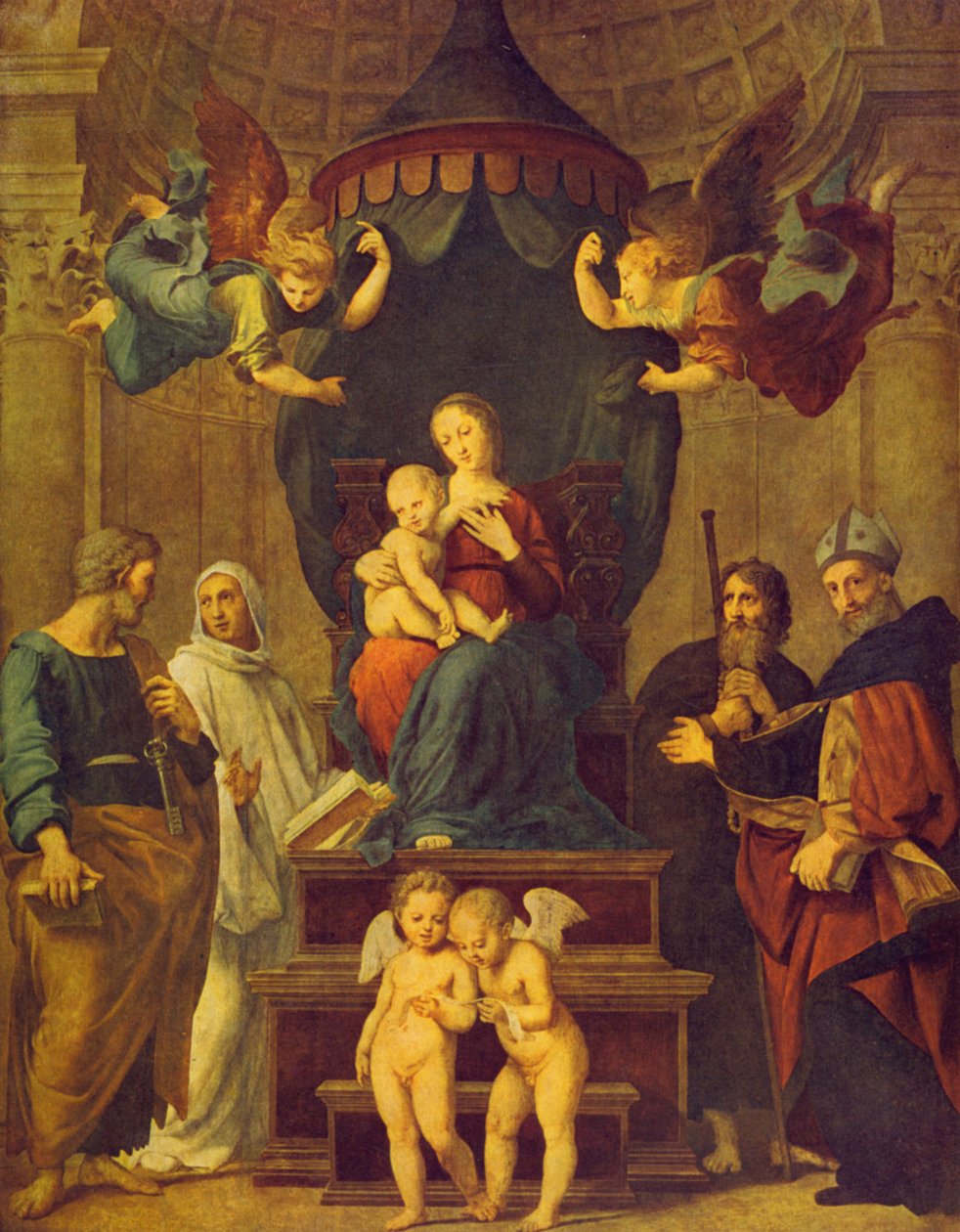 Madonna a lombkorona alatt alkotó: Raffaello Sanzio Raphael