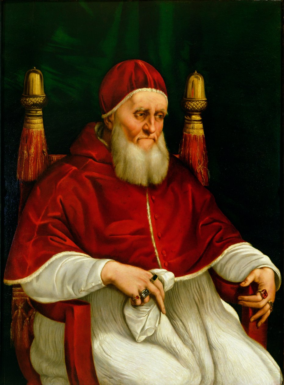 II. Julius pápa (1443-1513) portréja 1512 körül alkotó: Raffaello Sanzio Raphael