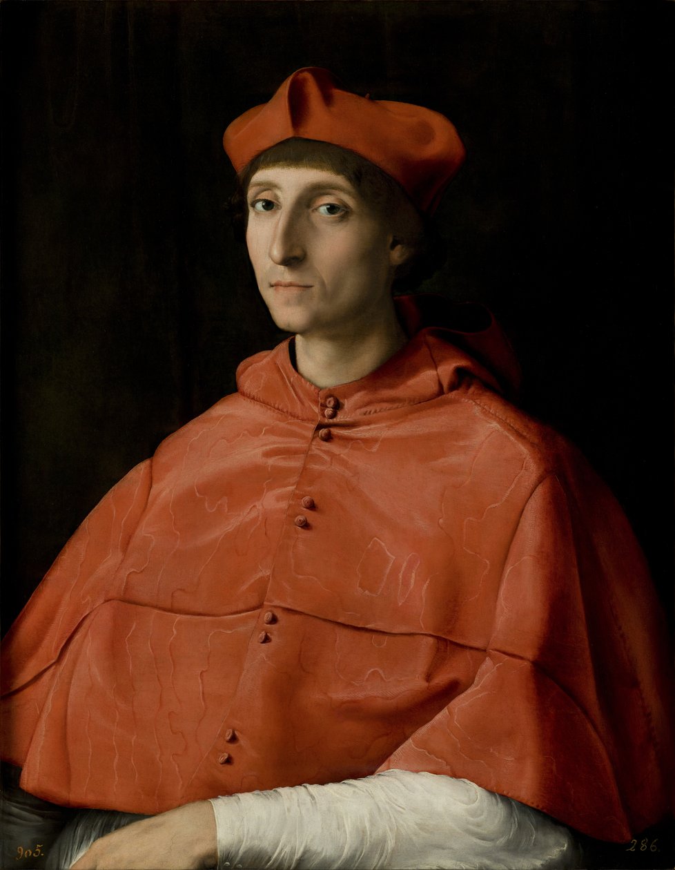 Egy bíboros portréja alkotó: Raffaello Sanzio Raphael
