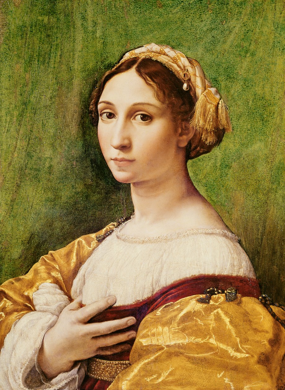 Egy fiatal lány portréja (tempera a panelen) alkotó: Raffaello Sanzio Raphael
