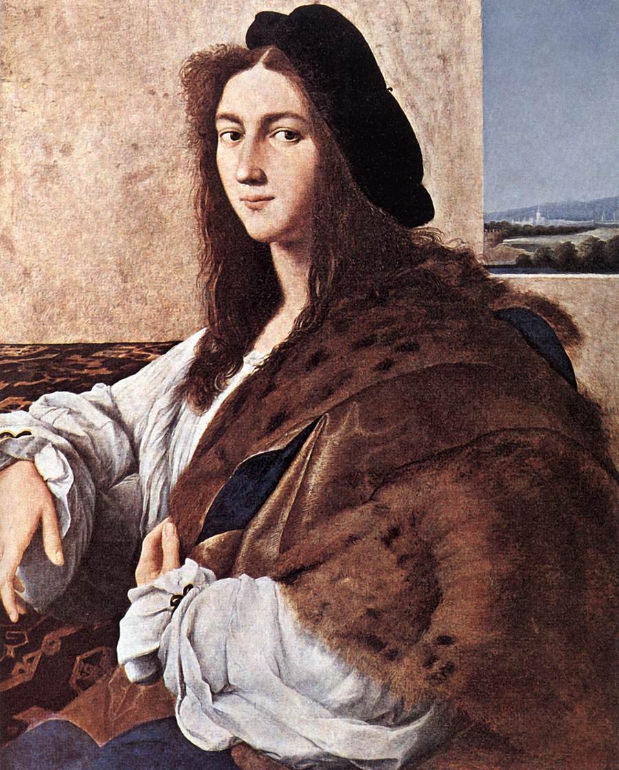 Egy fiatal portréja alkotó: Raffaello Sanzio Raphael