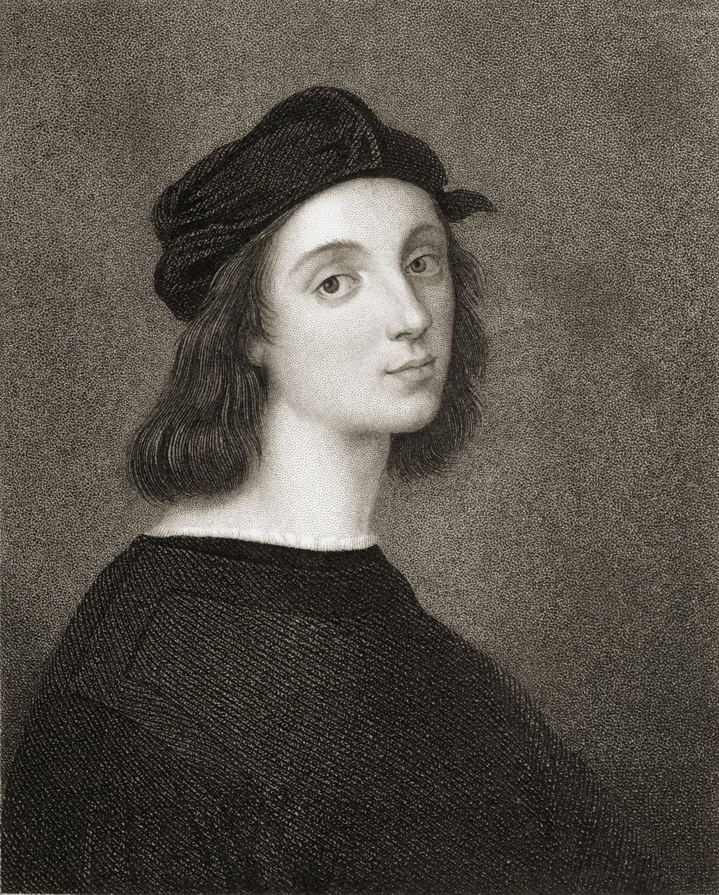 Urbinói Raphael (Raffaello Sanzio) (1483-1520) az 1833-ban megjelent „Portrék galériájából” alkotó: Raffaello Sanzio Raphael