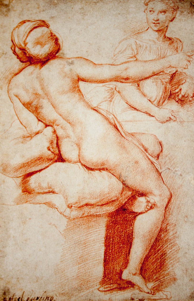 Tanulmány két női alakhoz alkotó: Raffaello Sanzio Raphael