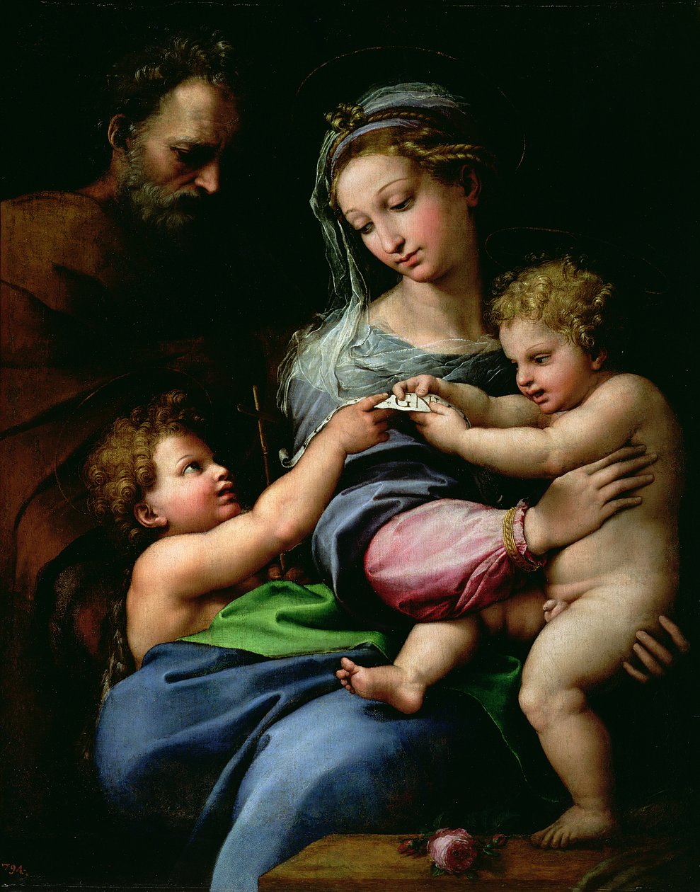 A rózsás szűz, 1518 körül alkotó: Raffaello Sanzio Raphael