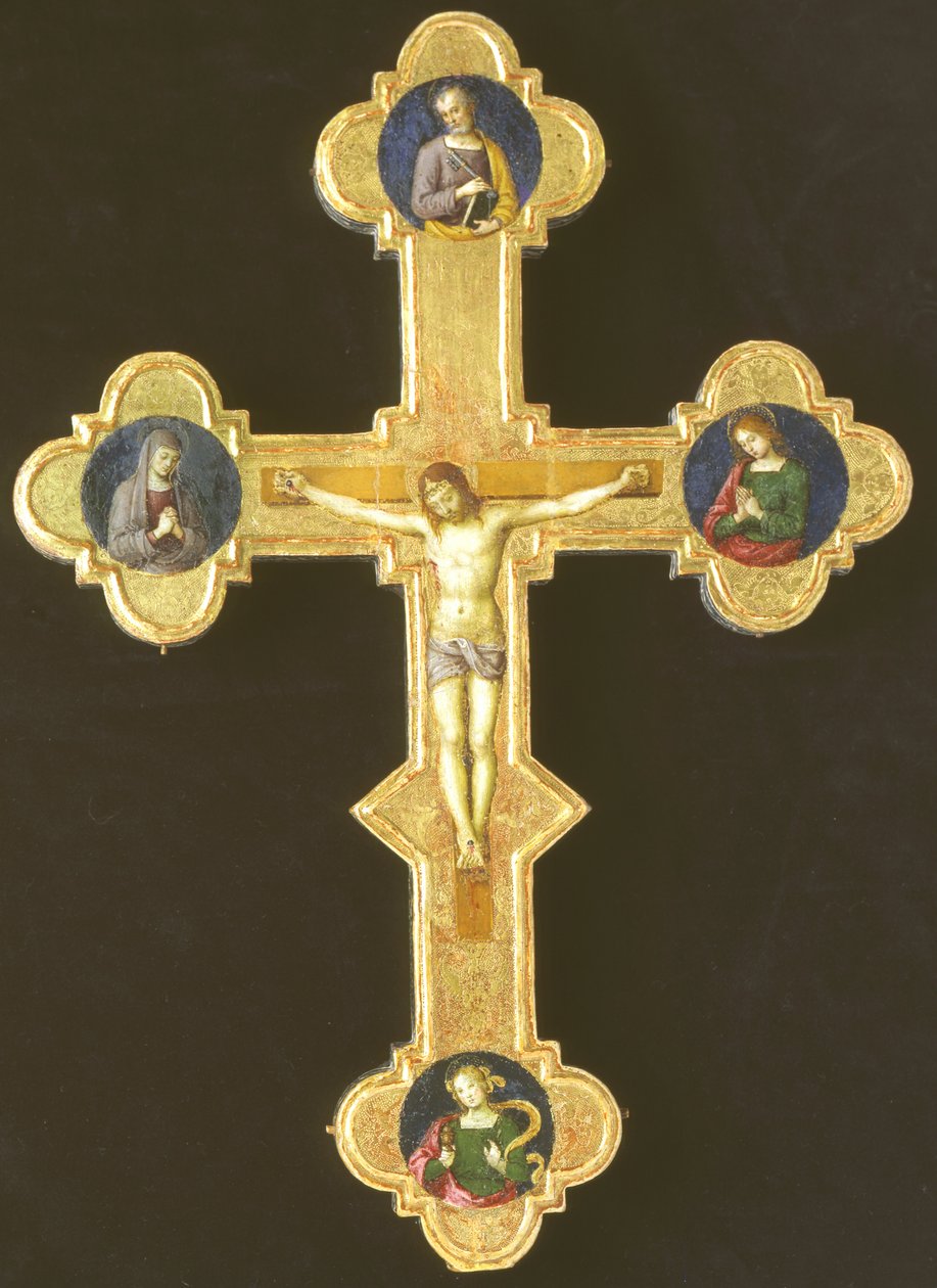 Felvonult kereszt a ferences szentekkel (recto) alkotó: Raffaello
