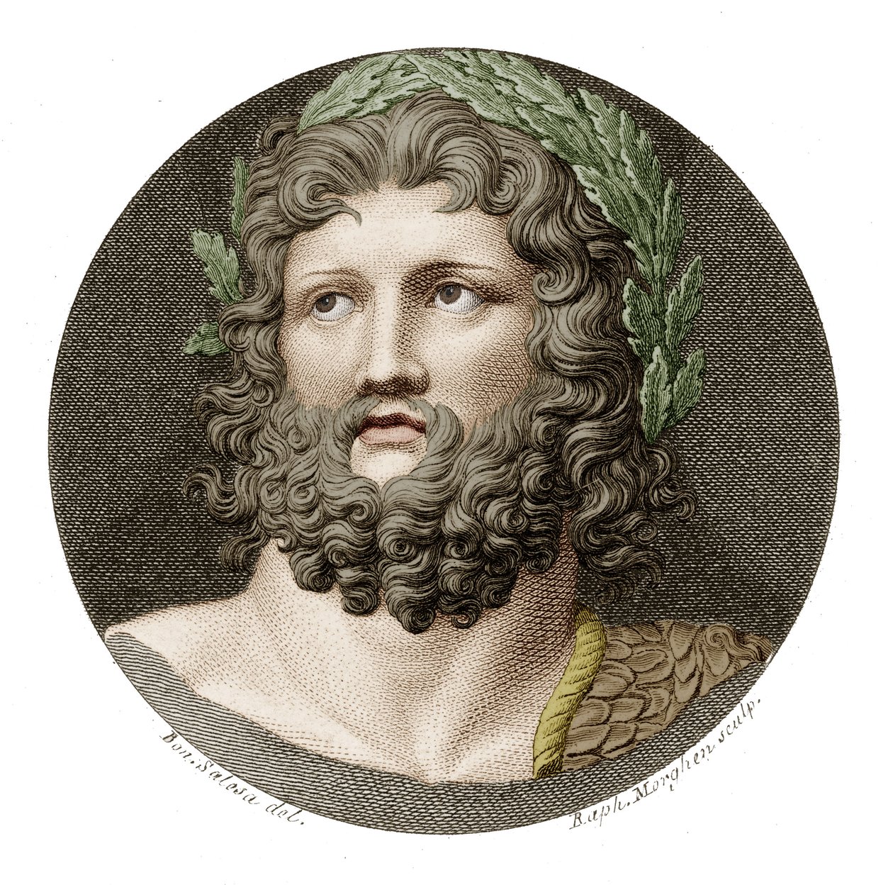 Zeusz (színes metszet) alkotó: Raffaello Sanzio Morghen